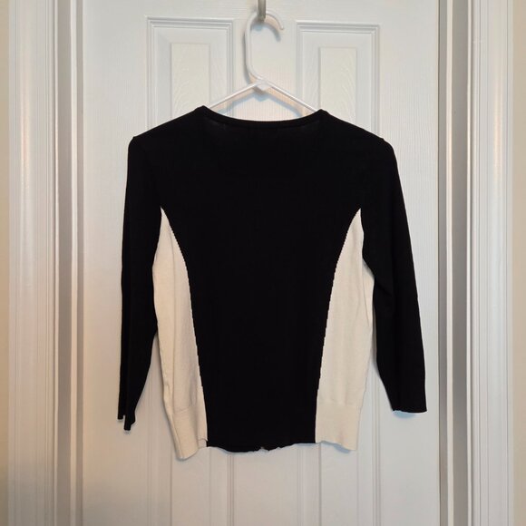 WHBM Striped Slimming Sheath w/ Faux Leather trim and Matching Jacket, Size 0/XS - Picture 7 of 9